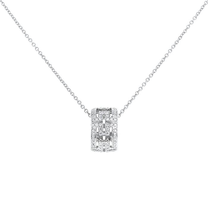 [OrnoraJewelry]PARENTESI NECKLACE SILVER DIAMOND