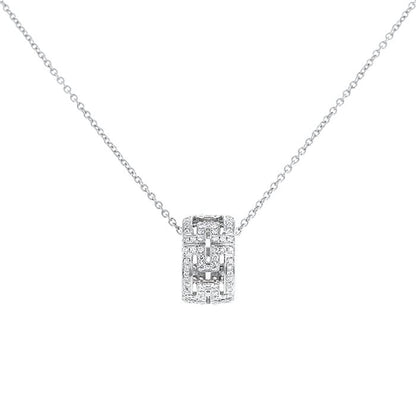 [OrnoraJewelry]PARENTESI NECKLACE SILVER DIAMOND