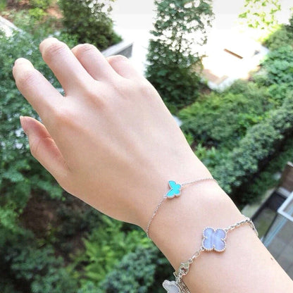 [OrnoraJewelry]BUTTERFLY TURQUOISE BUTTERFLY BRACELET SILVER