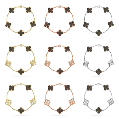 [OrnoraJewelry] CLOVER 5 MOTIF GRAY MOP BRACELET COLLECTION
