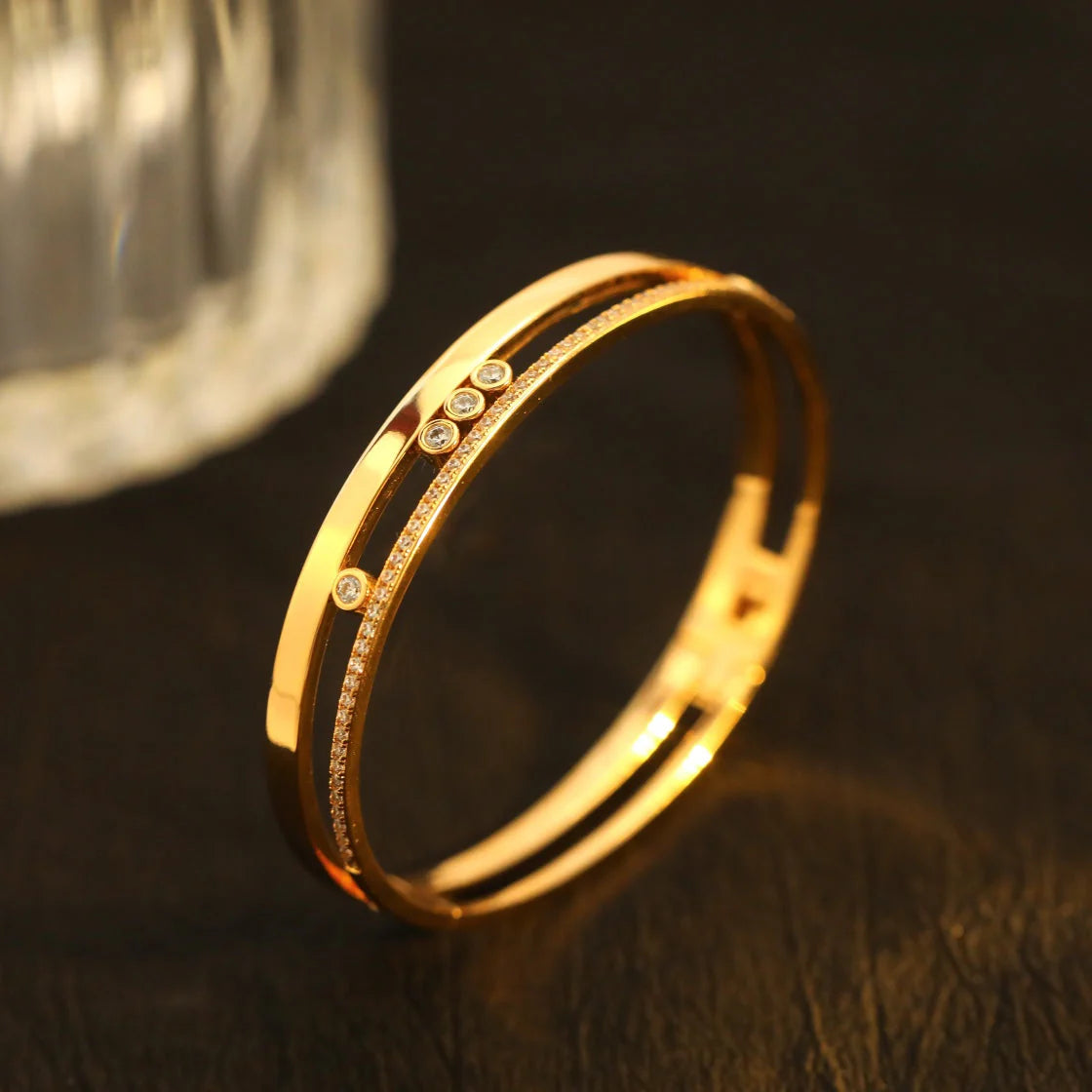 [OrnoraJewelry]Move Romane Diamond Bangle Bracelet