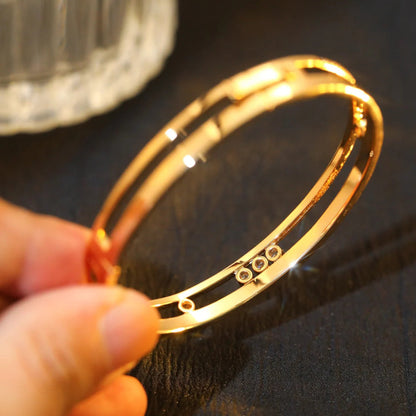 [OrnoraJewelry]Move Romane Diamond Bangle Bracelet