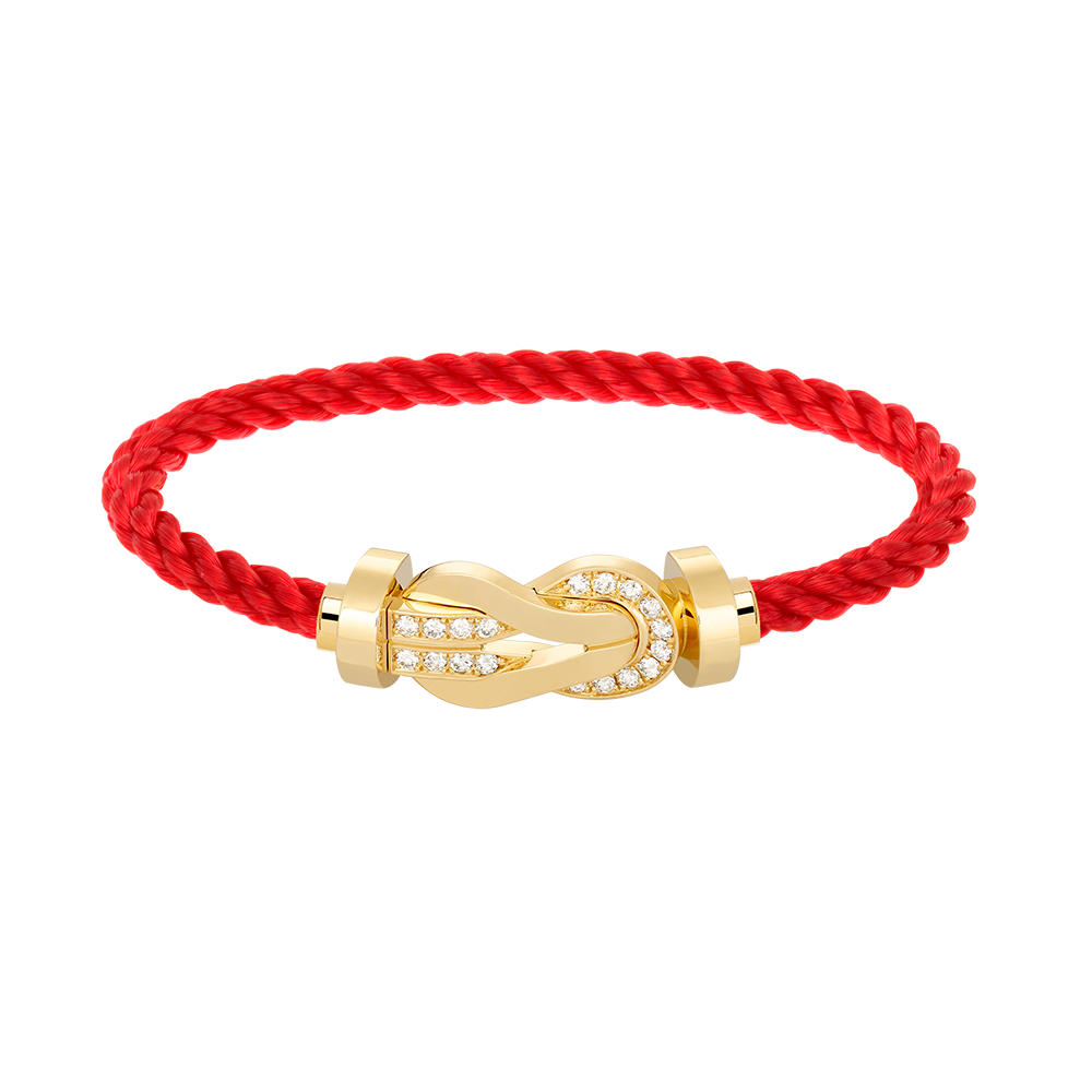 [OrnoraJewelry]CHANCE LARGE 8 FIGURE BUCKLE HALF DIAMOND BRACELET GOLD