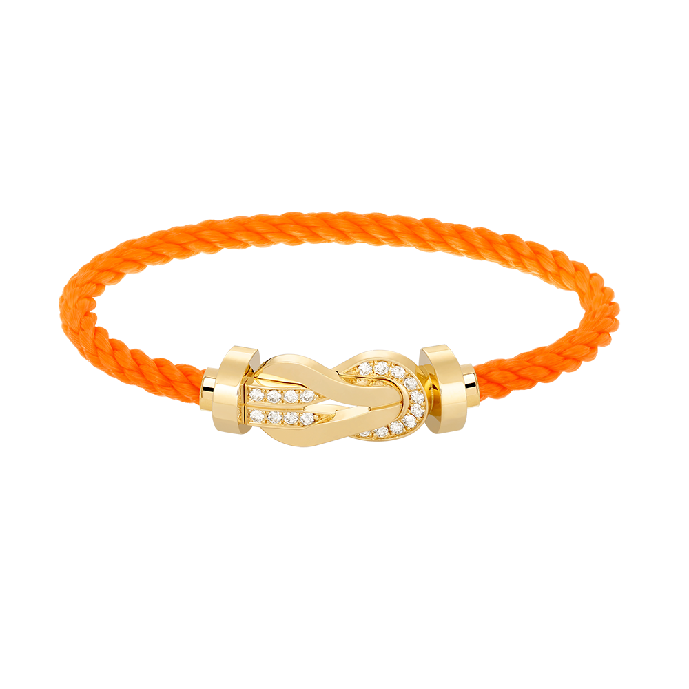 [OrnoraJewelry]CHANCE LARGE 8 FIGURE BUCKLE HALF DIAMOND BRACELET GOLD