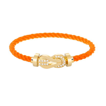 [OrnoraJewelry]CHANCE LARGE 8 FIGURE BUCKLE HALF DIAMOND BRACELET GOLD