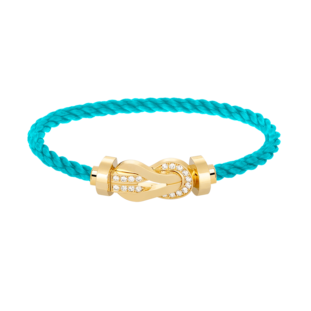 [Ornora Jewelry]CHANCE LARGE 8 FIGURE BUCKLE HALF DIAMOND BRACELET GOLD