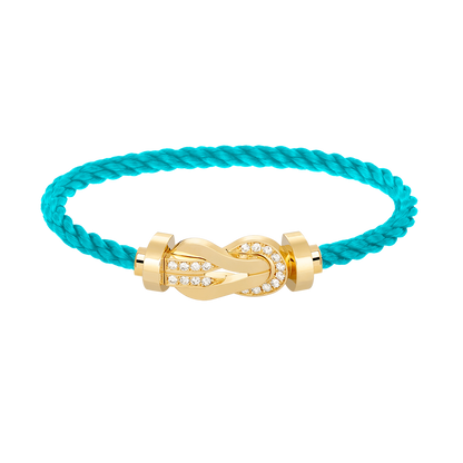 [Ornora Jewelry]CHANCE LARGE 8 FIGURE BUCKLE HALF DIAMOND BRACELET GOLD