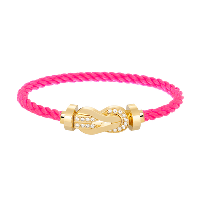 [Ornora Jewelry]CHANCE LARGE 8 FIGURE BUCKLE HALF DIAMOND BRACELET GOLD