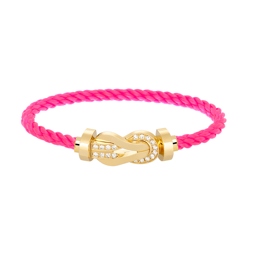 [OrnoraJewelry]CHANCE LARGE 8 FIGURE BUCKLE HALF DIAMOND BRACELET GOLD