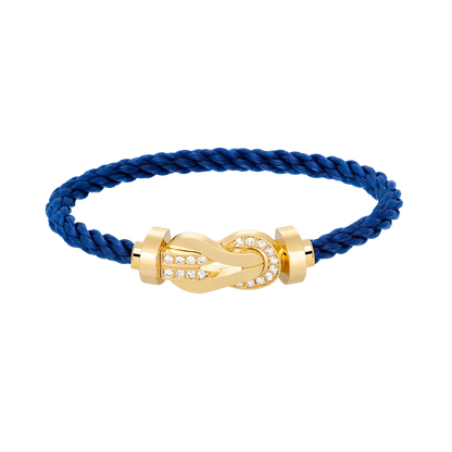 [OrnoraJewelry]CHANCE LARGE 8 FIGURE BUCKLE HALF DIAMOND BRACELET GOLD