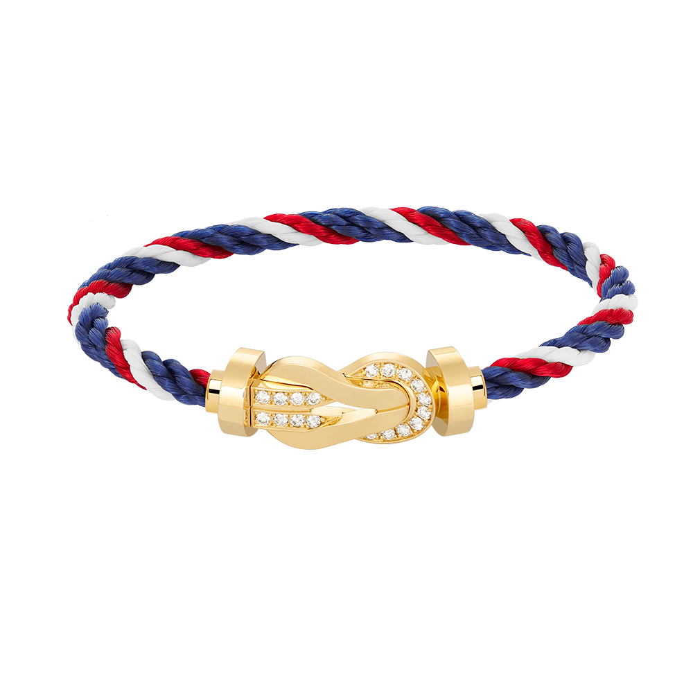 [OrnoraJewelry]CHANCE LARGE 8 FIGURE BUCKLE HALF DIAMOND BRACELET GOLD