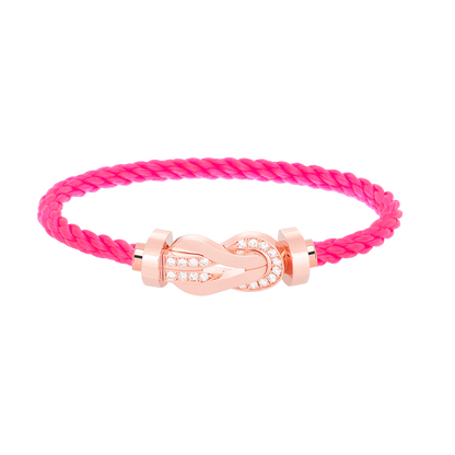 [Ornora Jewelry]CHANCE LARGE 8 FIGURE BUCKLE HALF DIAMOND BRACELET ROSE GOLD
