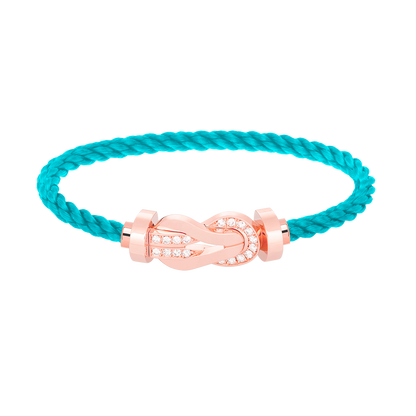 [Ornora Jewelry]CHANCE LARGE 8 FIGURE BUCKLE HALF DIAMOND BRACELET ROSE GOLD