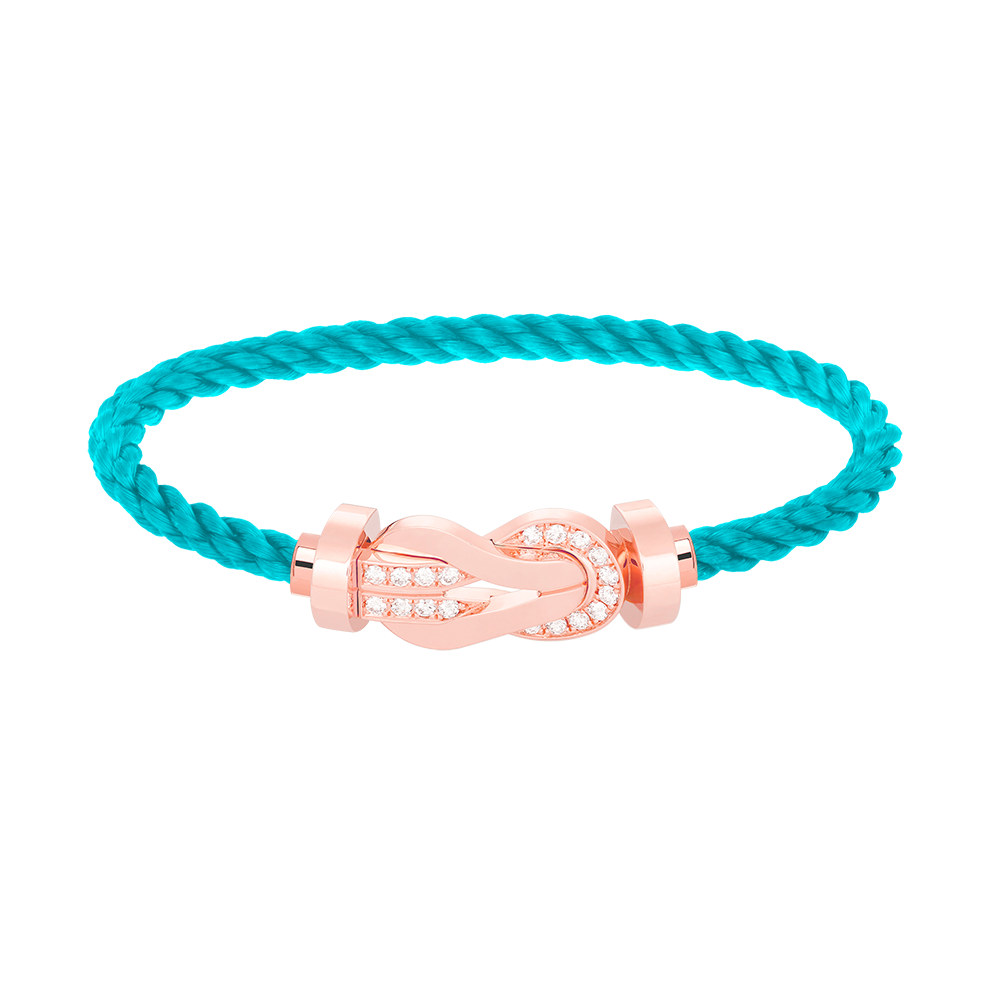 [OrnoraJewelry]CHANCE LARGE 8 FIGURE BUCKLE HALF DIAMOND BRACELET ROSE GOLD