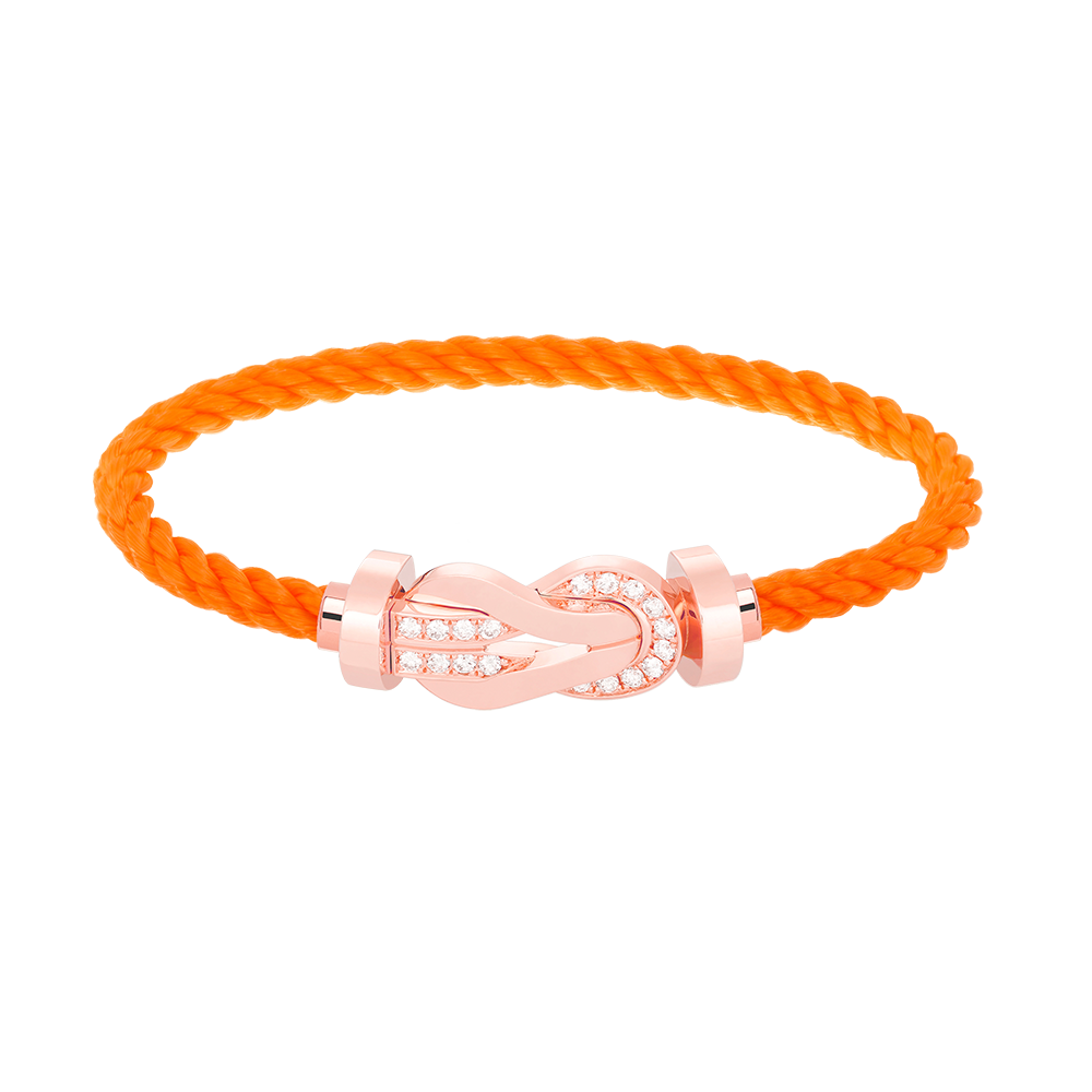 [OrnoraJewelry]CHANCE LARGE 8 FIGURE BUCKLE HALF DIAMOND BRACELET ROSE GOLD