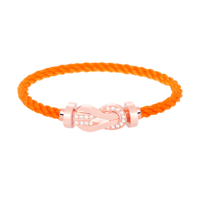 [OrnoraJewelry]CHANCE LARGE 8 FIGURE BUCKLE HALF DIAMOND BRACELET ROSE GOLD