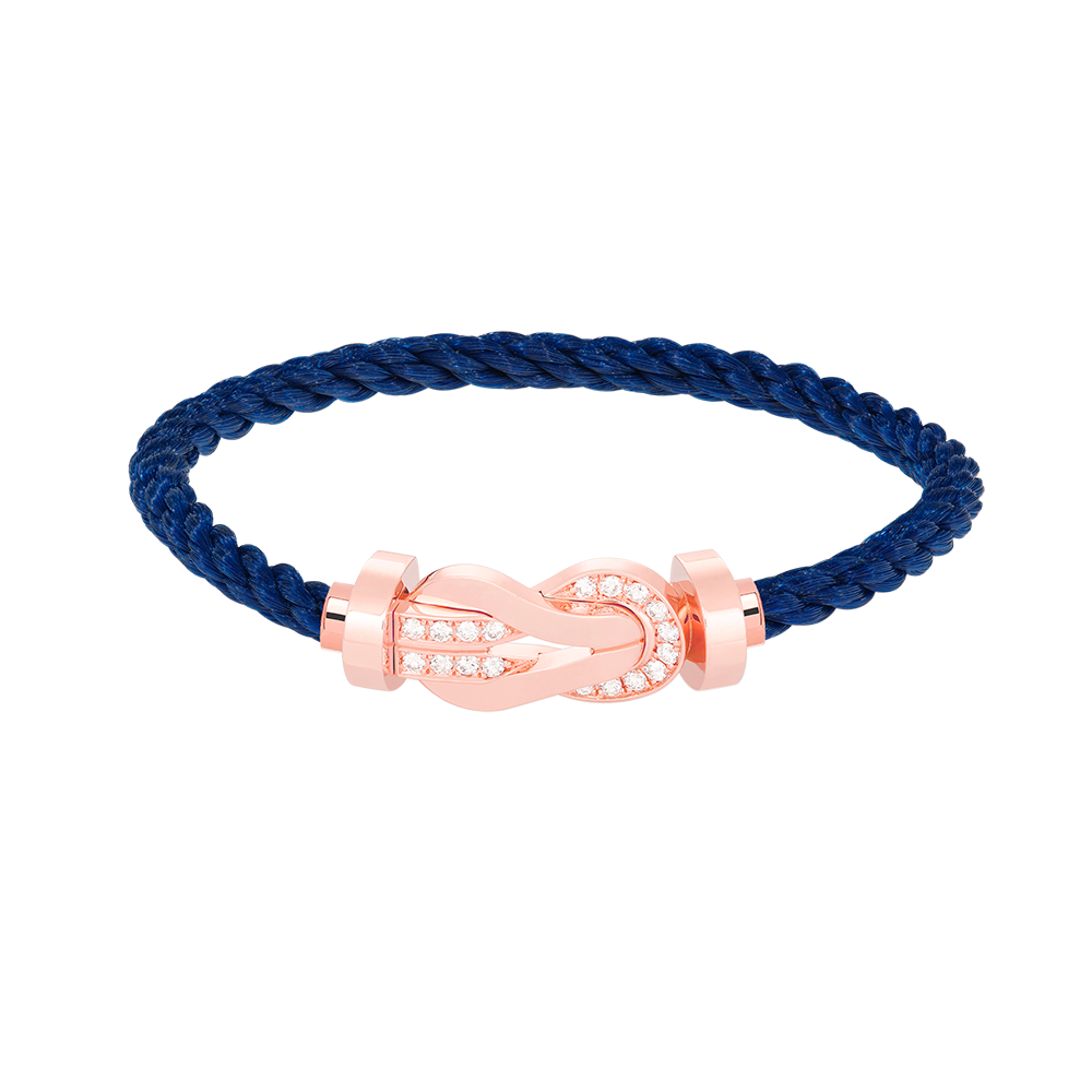 [OrnoraJewelry]CHANCE LARGE 8 FIGURE BUCKLE HALF DIAMOND BRACELET ROSE GOLD