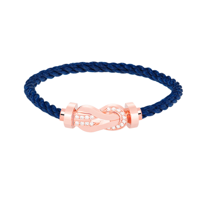 [OrnoraJewelry]CHANCE LARGE 8 FIGURE BUCKLE HALF DIAMOND BRACELET ROSE GOLD