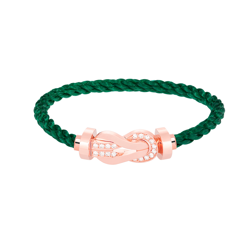 [OrnoraJewelry]CHANCE LARGE 8 FIGURE BUCKLE HALF DIAMOND BRACELET ROSE GOLD