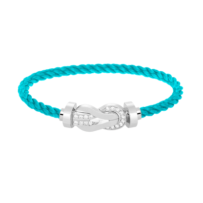 [Ornora Jewelry]CHANCE LARGE 8 FIGURE BUCKLE HALF DIAMOND BRACELET SILVER