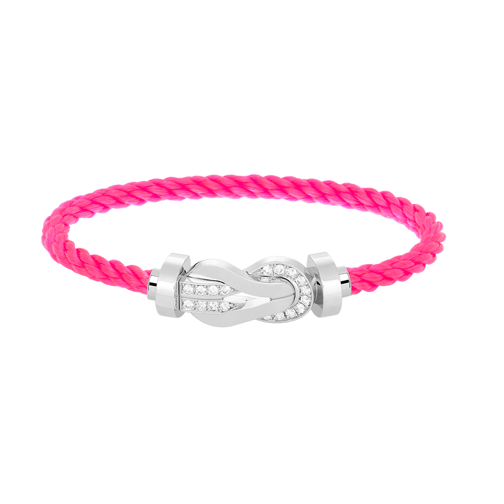 [OrnoraJewelry]CHANCE LARGE 8 FIGURE BUCKLE HALF DIAMOND BRACELET SILVER