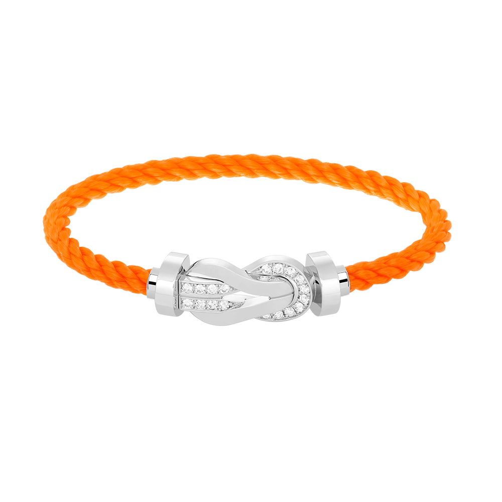 [OrnoraJewelry]CHANCE LARGE 8 FIGURE BUCKLE HALF DIAMOND BRACELET SILVER