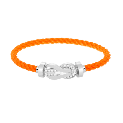 [OrnoraJewelry]CHANCE LARGE 8 FIGURE BUCKLE HALF DIAMOND BRACELET SILVER