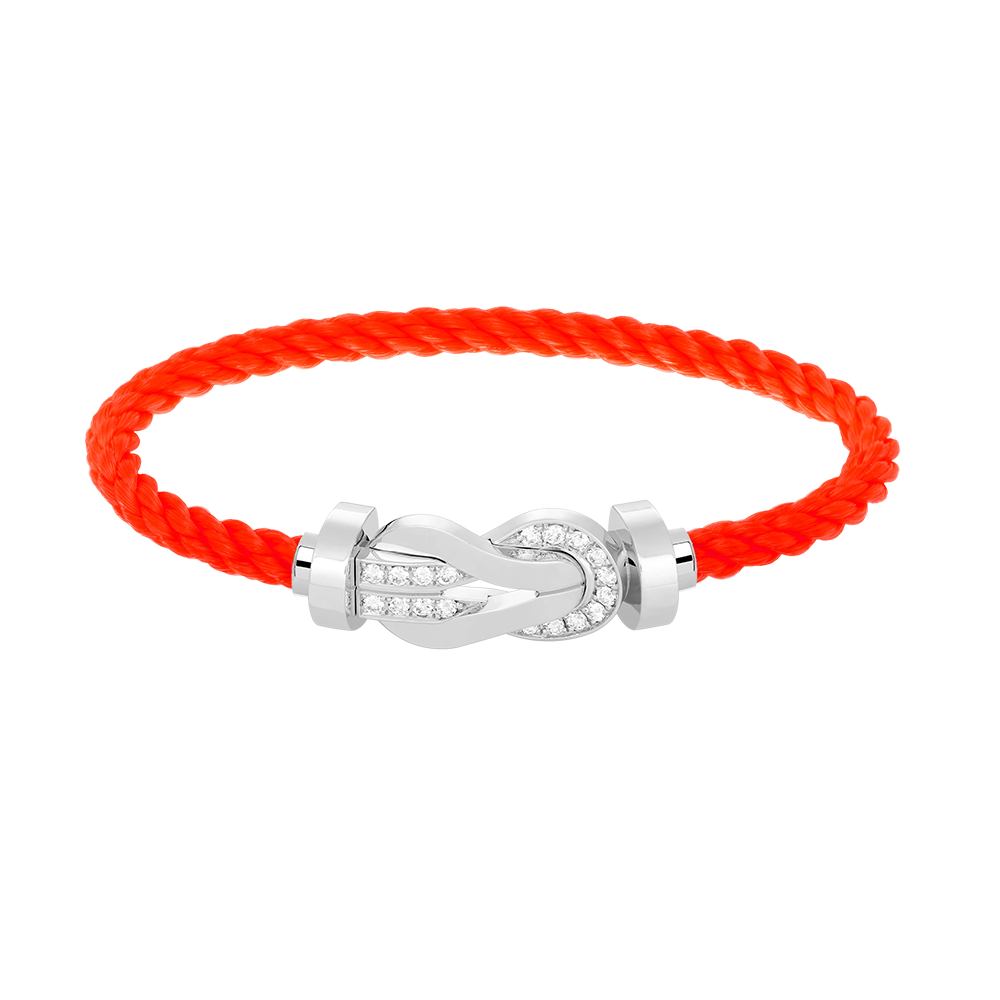 [OrnoraJewelry]CHANCE LARGE 8 FIGURE BUCKLE HALF DIAMOND BRACELET SILVER