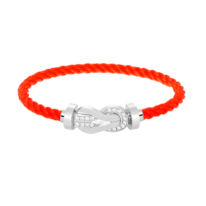 [OrnoraJewelry]CHANCE LARGE 8 FIGURE BUCKLE HALF DIAMOND BRACELET SILVER