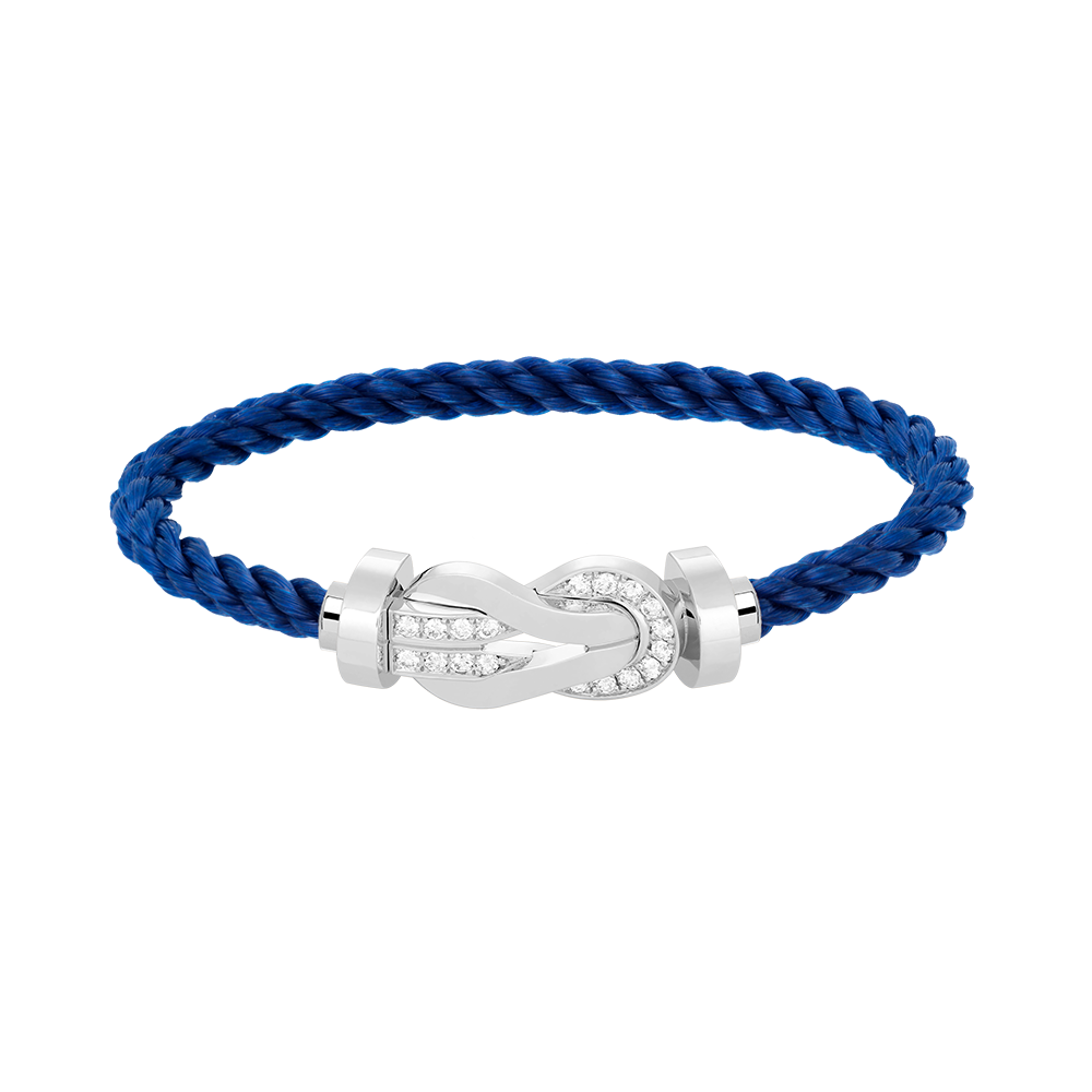 [OrnoraJewelry]CHANCE LARGE 8 FIGURE BUCKLE HALF DIAMOND BRACELET SILVER