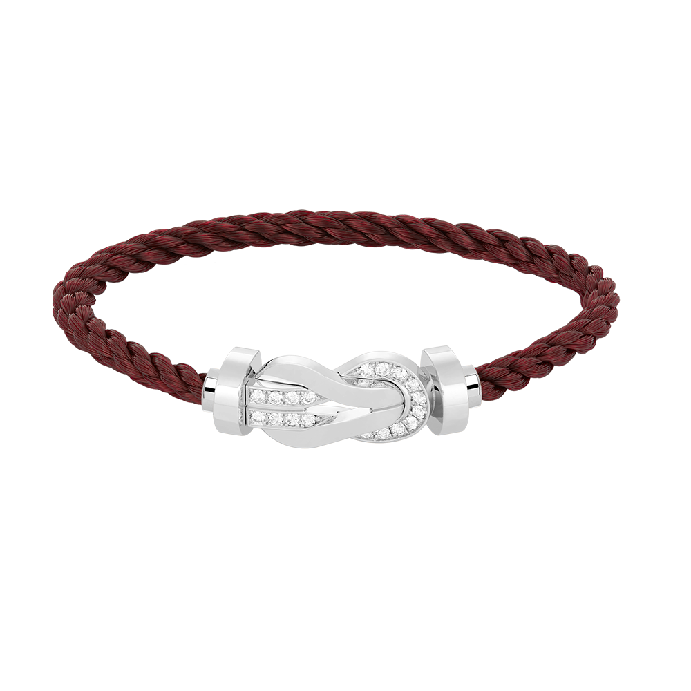 [OrnoraJewelry]CHANCE LARGE 8 FIGURE BUCKLE HALF DIAMOND BRACELET SILVER