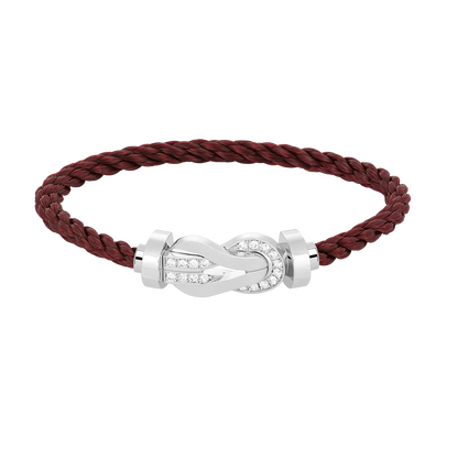 [Ornora Jewelry]CHANCE LARGE 8 FIGURE BUCKLE HALF DIAMOND BRACELET SILVER