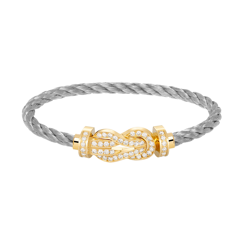 [OrnoraJewelry]CHANCE LARGE 8 FIGURE BUCKLE FULLDIAMOND BRACELET GOLD