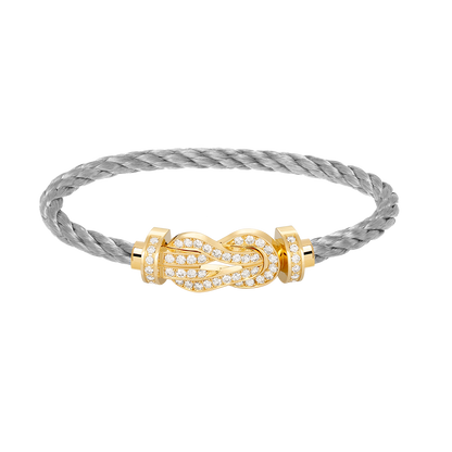 [OrnoraJewelry]CHANCE LARGE 8 FIGURE BUCKLE FULLDIAMOND BRACELET GOLD