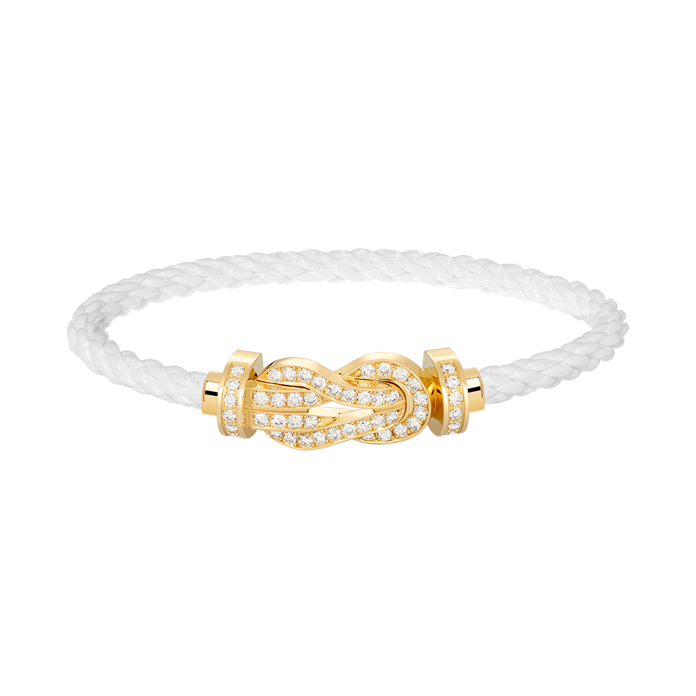 [OrnoraJewelry]CHANCE LARGE 8 FIGURE BUCKLE FULLDIAMOND BRACELET GOLD