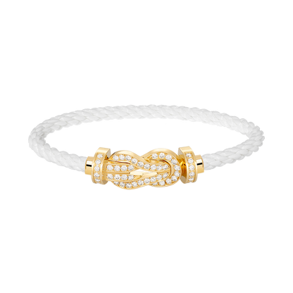 [OrnoraJewelry]CHANCE LARGE 8 FIGURE BUCKLE FULLDIAMOND BRACELET GOLD
