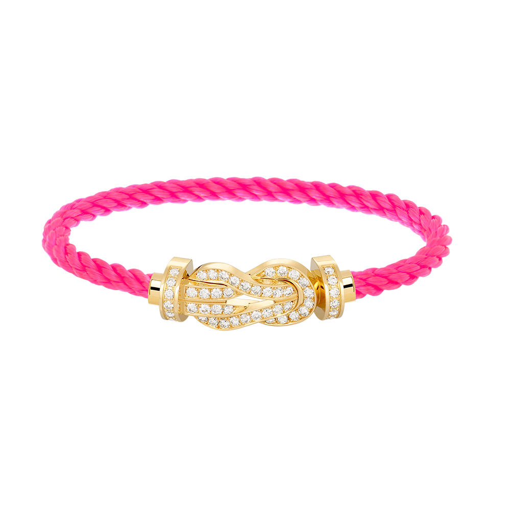 [OrnoraJewelry]CHANCE LARGE 8 FIGURE BUCKLE FULLDIAMOND BRACELET GOLD