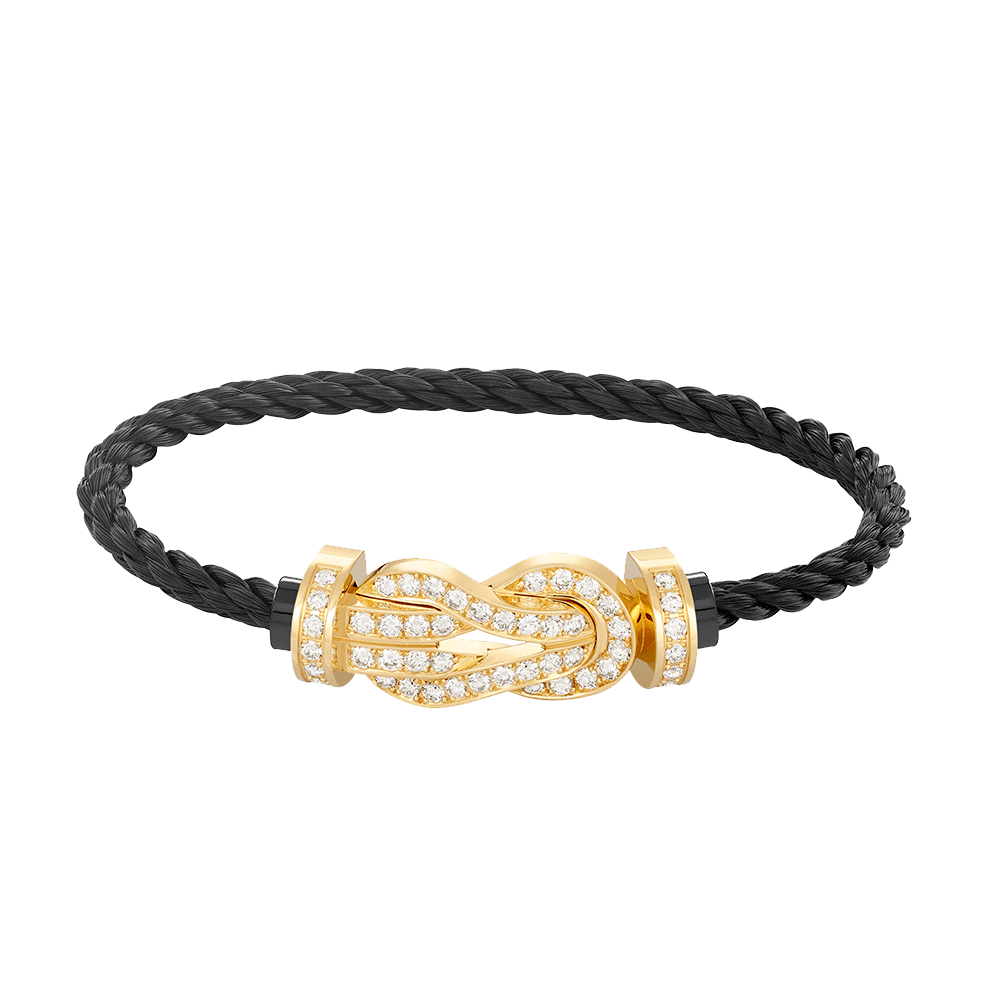 [OrnoraJewelry]CHANCE LARGE 8 FIGURE BUCKLE FULLDIAMOND BRACELET GOLD