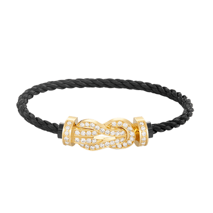 [OrnoraJewelry]CHANCE LARGE 8 FIGURE BUCKLE FULLDIAMOND BRACELET GOLD