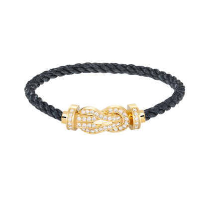 [OrnoraJewelry]CHANCE LARGE 8 FIGURE BUCKLE FULLDIAMOND BRACELET GOLD