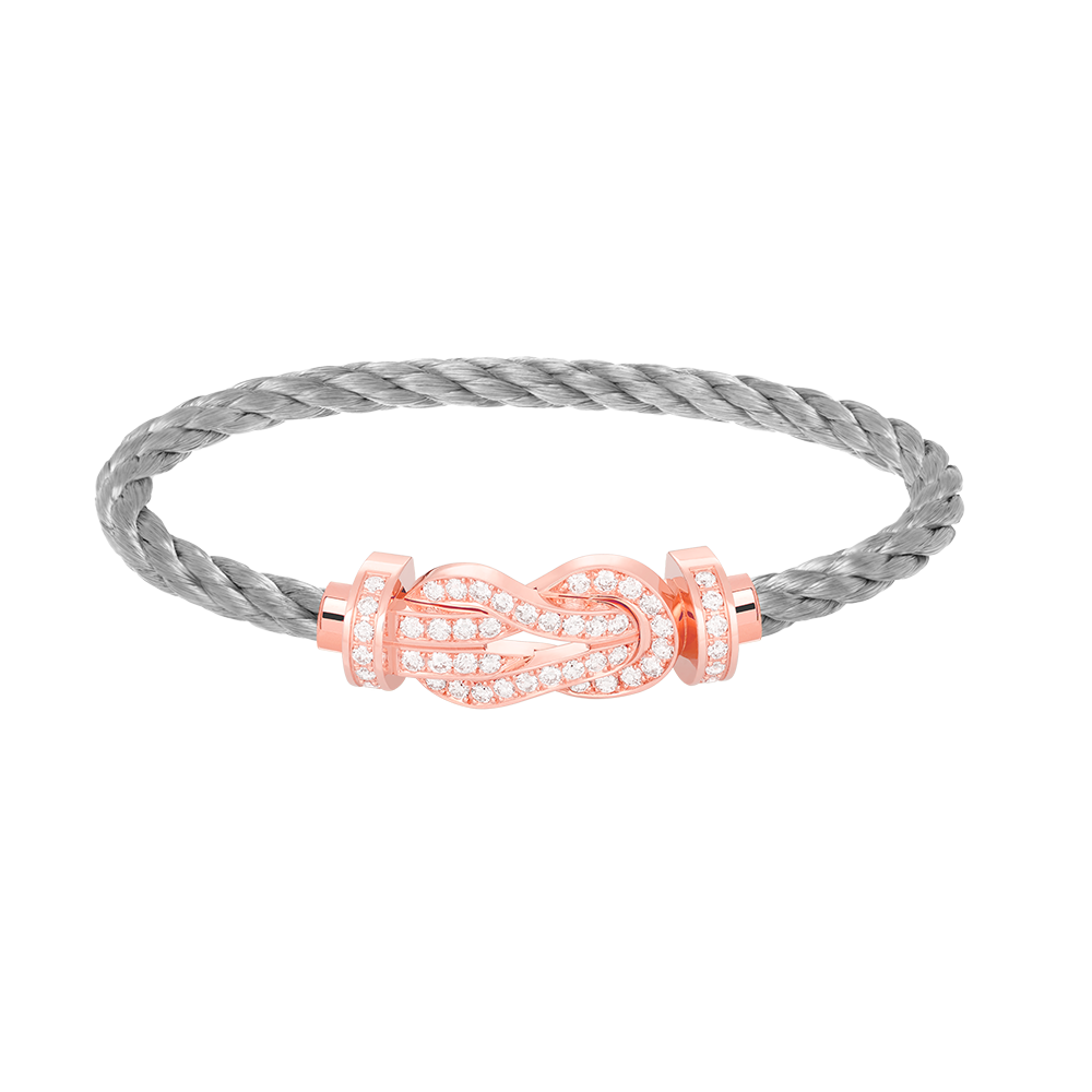 [OrnoraJewelry]CHANCE LARGE 8 FIGURE BUCKLE FULL DIAMOND BRACELET ROSE GOLD