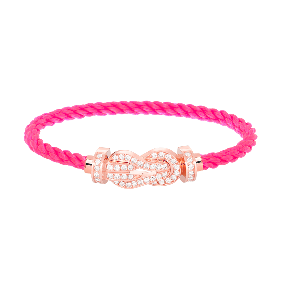 [OrnoraJewelry]CHANCE LARGE 8 FIGURE BUCKLE FULL DIAMOND BRACELET ROSE GOLD