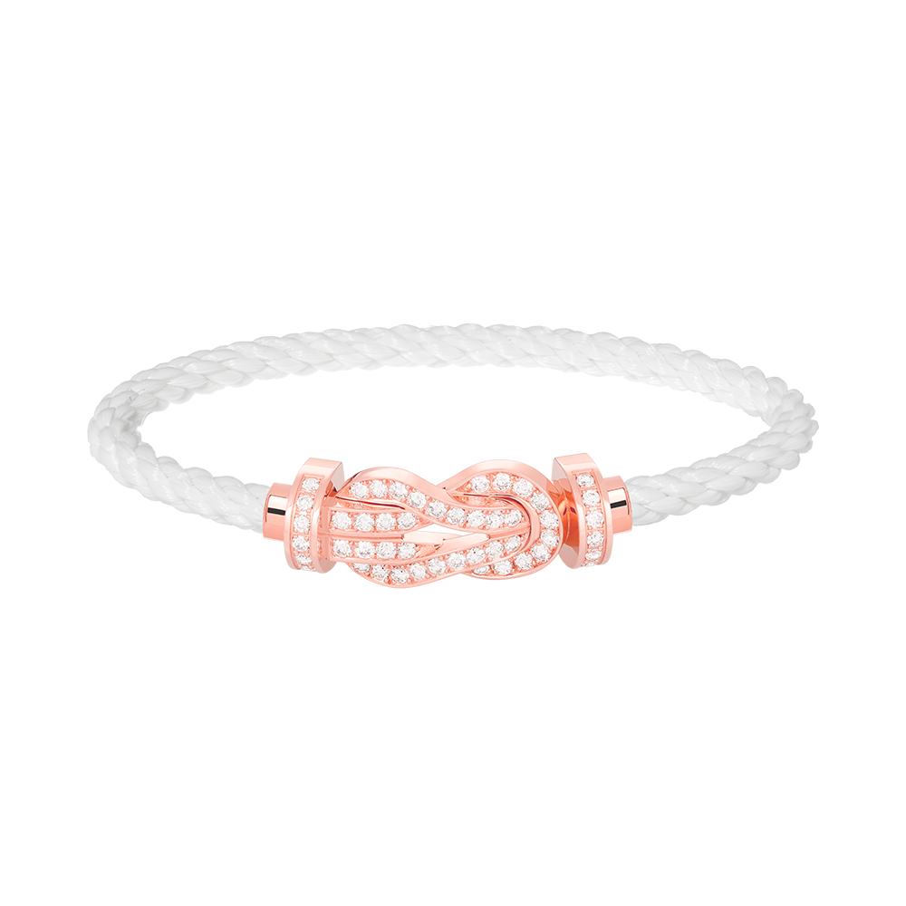 [OrnoraJewelry]CHANCE LARGE 8 FIGURE BUCKLE FULL DIAMOND BRACELET ROSE GOLD
