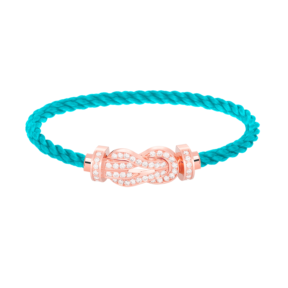 [OrnoraJewelry]CHANCE LARGE 8 FIGURE BUCKLE FULL DIAMOND BRACELET ROSE GOLD