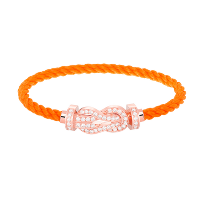 [OrnoraJewelry]CHANCE LARGE 8 FIGURE BUCKLE FULL DIAMOND BRACELET ROSE GOLD