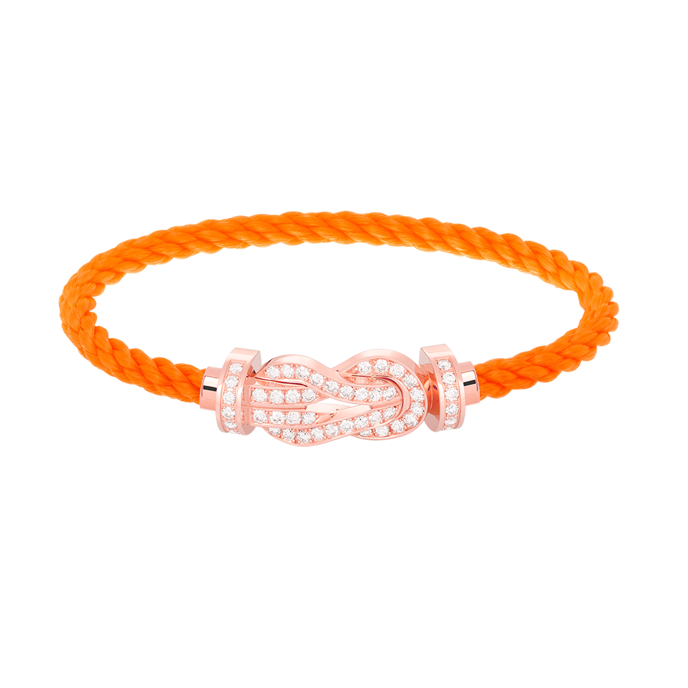 [Ornora Jewelry]CHANCE LARGE 8 FIGURE BUCKLE FULL DIAMOND BRACELET ROSE GOLD