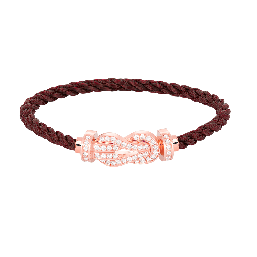 [OrnoraJewelry]CHANCE LARGE 8 FIGURE BUCKLE FULL DIAMOND BRACELET ROSE GOLD
