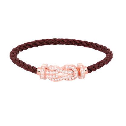 [OrnoraJewelry]CHANCE LARGE 8 FIGURE BUCKLE FULL DIAMOND BRACELET ROSE GOLD