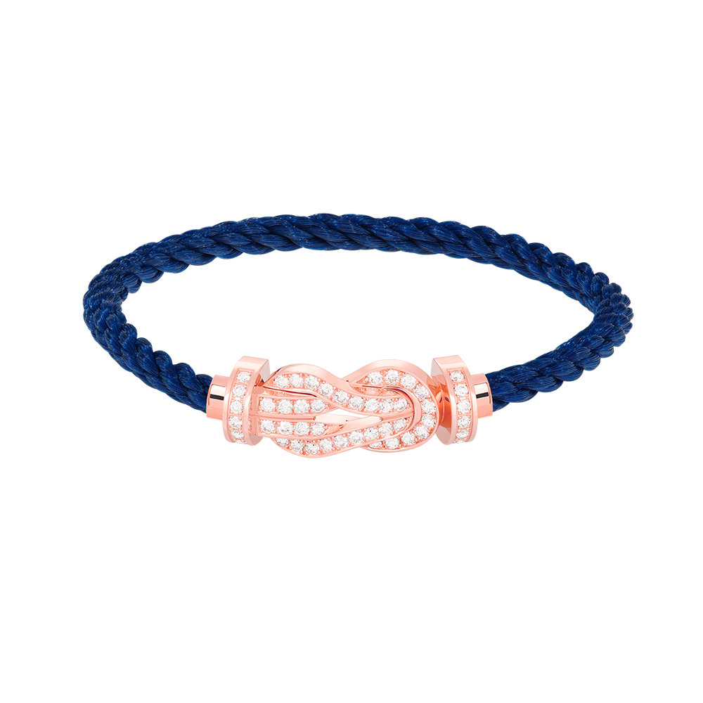 [OrnoraJewelry]CHANCE LARGE 8 FIGURE BUCKLE FULL DIAMOND BRACELET ROSE GOLD