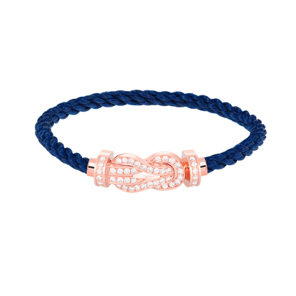 [OrnoraJewelry]CHANCE LARGE 8 FIGURE BUCKLE FULL DIAMOND BRACELET ROSE GOLD